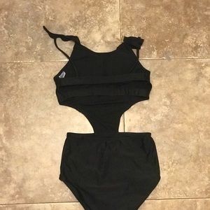 Black one piece swimsuit